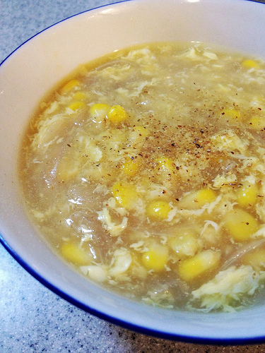 sweet corn and onion soup